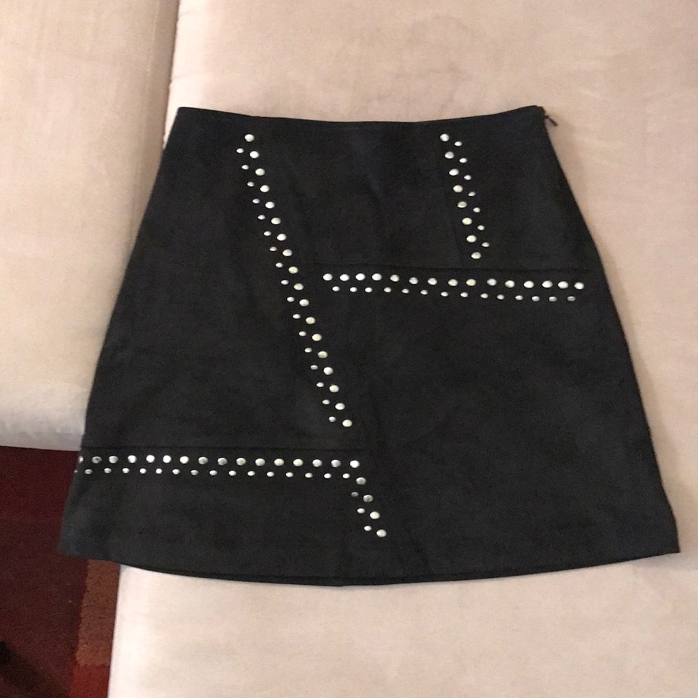 Black high-waist skirt